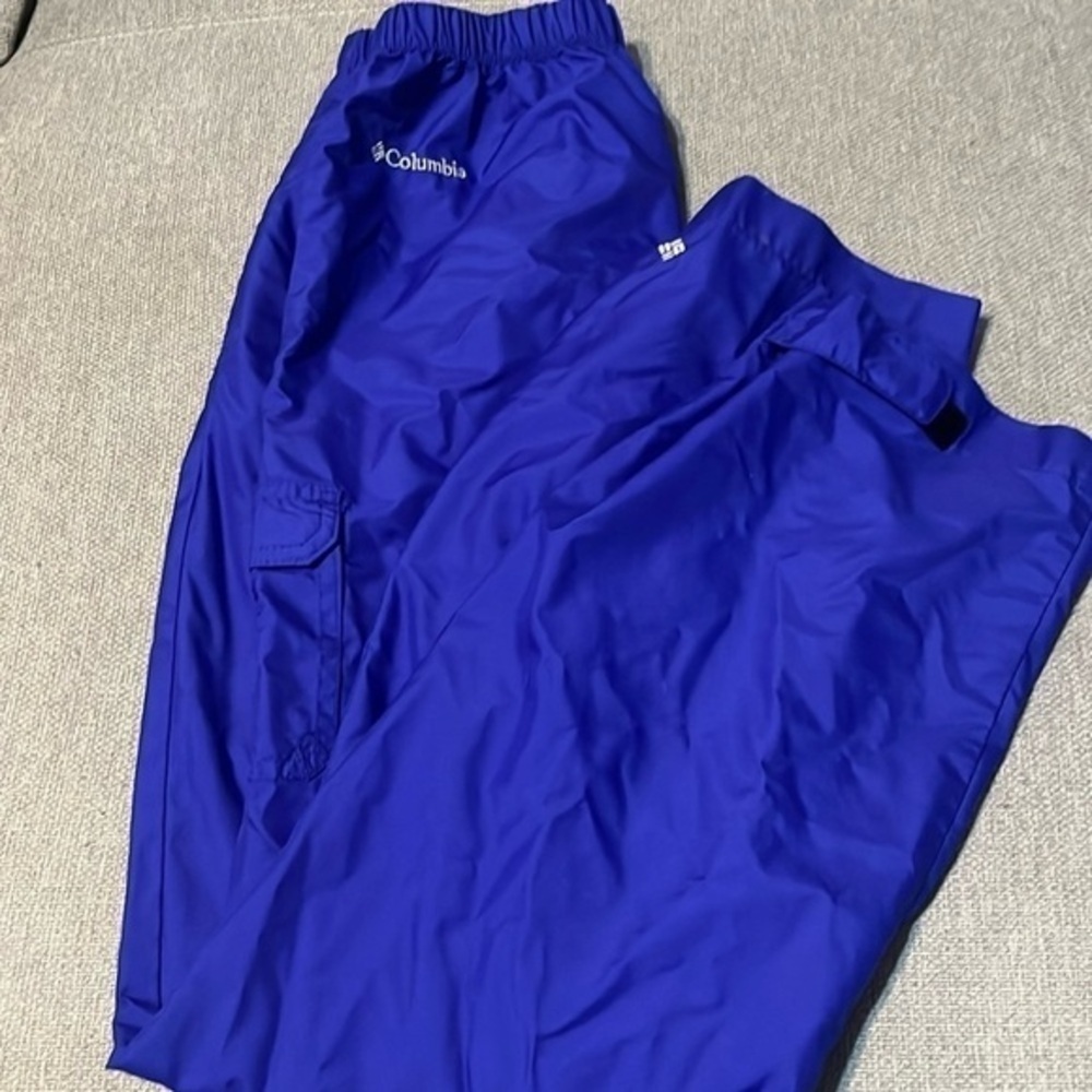 Columbia purple lightweight windbreaker snowpants youth‎ size large